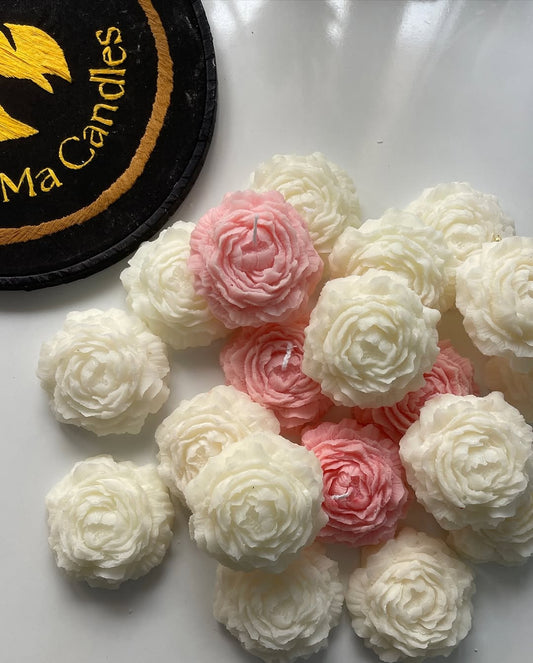 5 Flower peony candles